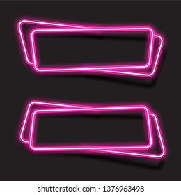 Vector Of Neon Banner Design.