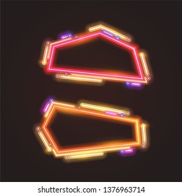 Vector of neon banner design.