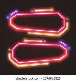Vector of neon banner design.