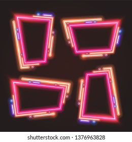 Vector of neon banner design.