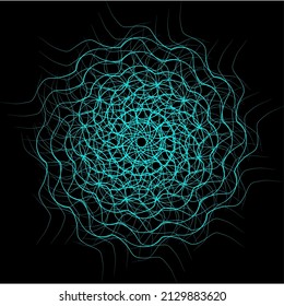 vector con forma de energía azul neón