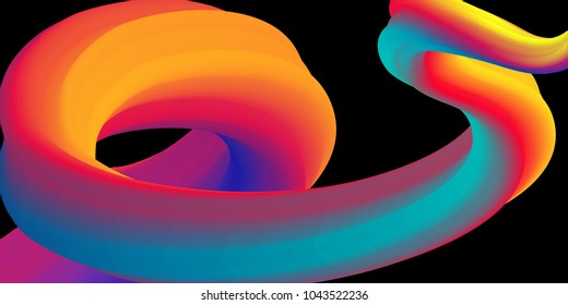 Vector Neon Bright Brushstroke  - Luminescent Gel Paint Smear Design Background
