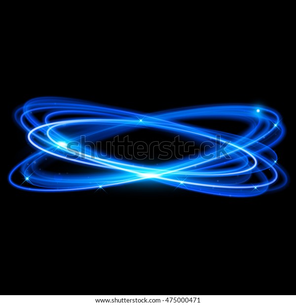 Vector Neon Circle Light Tracing Effect Stock Vector (Royalty Free ...