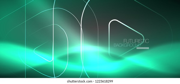 Vector neon color abstract background, vector design