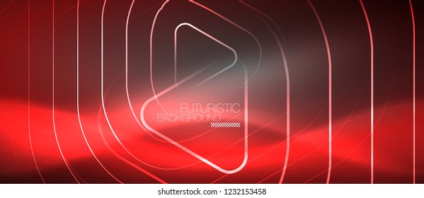 Fondo abstracto del color del neón vector, diseño vectorial