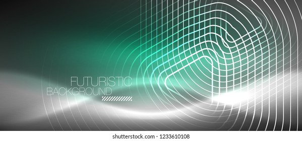 Fondo abstracto del color del neón vector, diseño vectorial