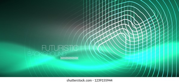 Vector neon color abstract background, vector design