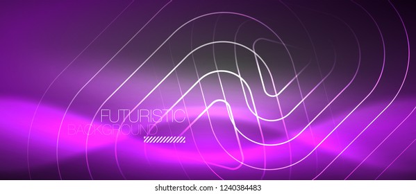 Fondo abstracto del color del neón vector, diseño vectorial