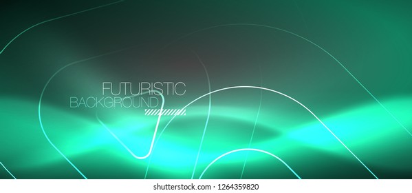 Fondo abstracto del color del neón vector, diseño vectorial