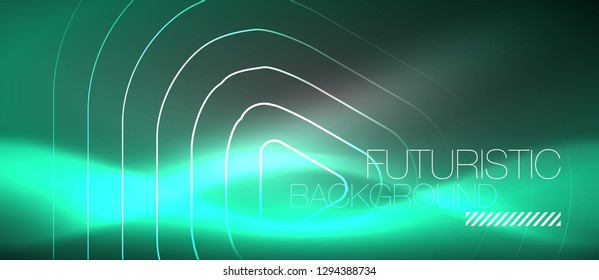 Fundo abstrato de cor de néon de vetor, design de vetor