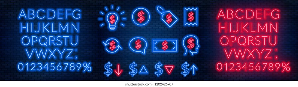 vector-neon-financial-signs-on-dark-stock-vector-royalty-free-1202426707-shutterstock