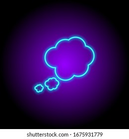 vector neon flat design icon set of different message symbol isolated