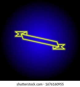 vector neon flat design icon set of multicolor ribbon banner symbol isolated