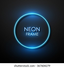 Vector neon frame.