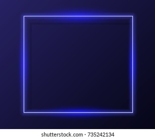 Vector Neon Frame. Vector Modern Neon Banner