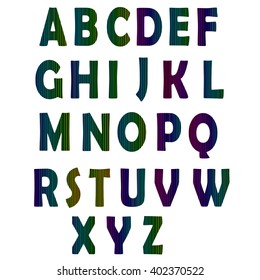 Vector Neon Glow Alphabet