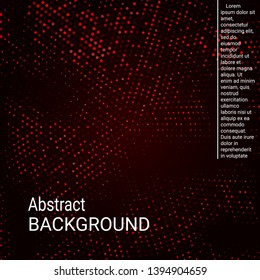 Vector neon halftone texture. Abstract halftone texture with dots. Red minimal abstract background for website, cover, poster, booklet.