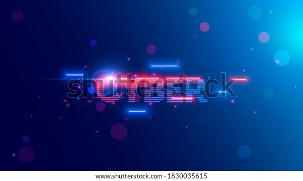 Vector Neon Letters Word Cyber Retro Stock Vector (Royalty Free) 1830035615