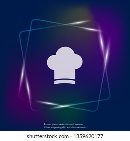 Vector neon light icon chef hat vector icon. Cap chef cooking. Layers grouped for easy editing illustration. For your design
