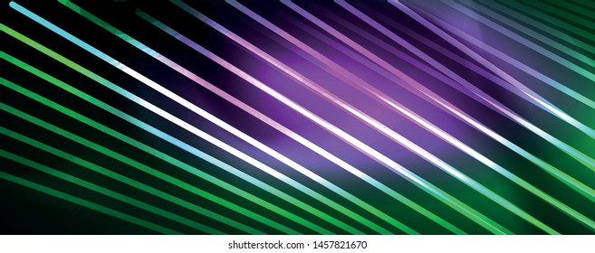Vector neon light lines concept, abstract background, future techno hi tech template