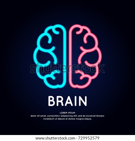 neon brain icon