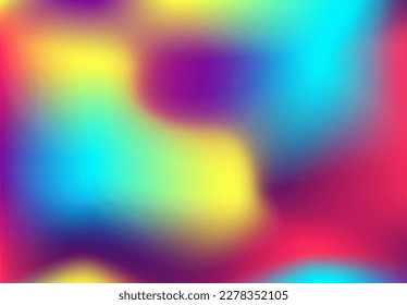 Vector neon multicolor gradient background. Modern screen wallpaper vector design for app, social media, cards, fons, work. Soft gradients - blue, pink, magenta, violet, red, orange, aquamarine.