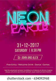 Neon Party Images Stock Photos Vectors Shutterstock