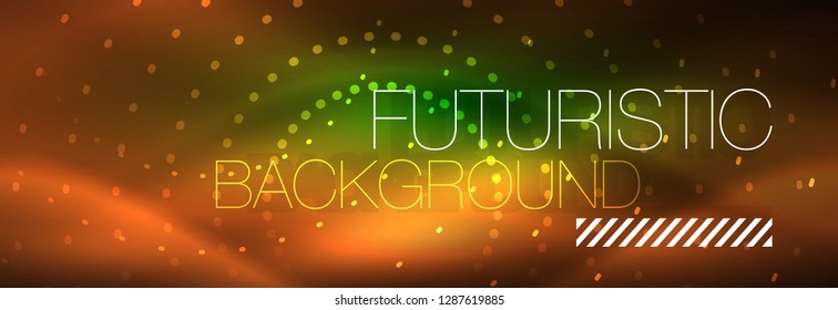 Vector neon red dotted abstract background, modern circle lines on red backdrop
