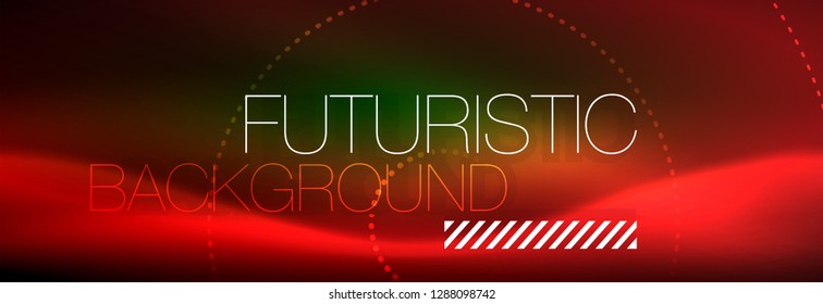 Vetor néon vermelho pontilhado abstrato fundo, linhas de círculo modernas no fundo vermelho