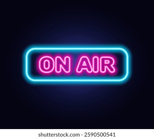 Vector Neon sign On Air for decoration and design.