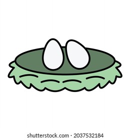 Vector Nest Filled Outline Icon Design
