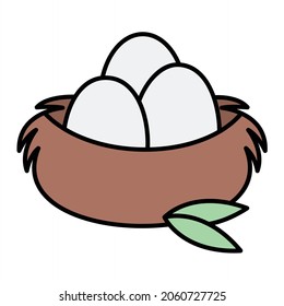 Vector Nest Filled Outline Icon Design
