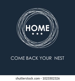 Vector of nest logo, native nest symbol or icon