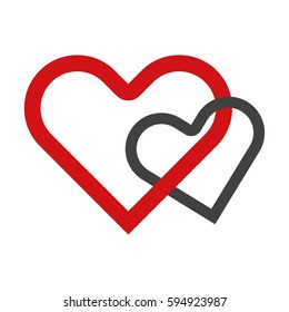 vector nested hearts
