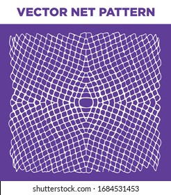 Vector net pattern. Rope net illustration.