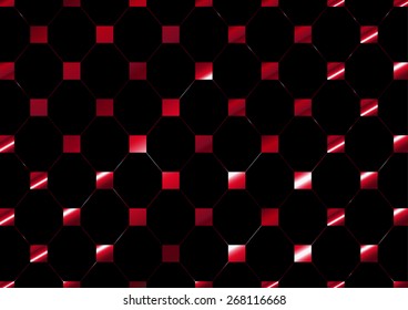 vector net square pattern red  on black color background