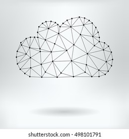 Vector Net Symbol of Cloud