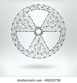 Vector Net Symbol of Radiation  Hazard