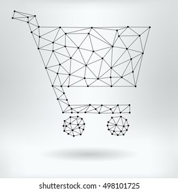 Vector Net Symbol of Shopping Cart