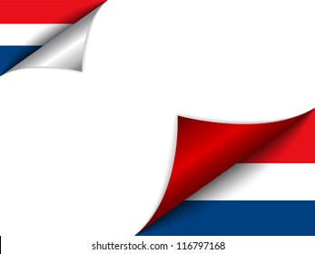 Vector - Netherlands Country Flag Turning Page
