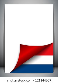 Vector - Netherlands Country Flag Turning Page