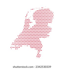 Vector Netherlands Dotted Map Illustration, can be used for business designs, presentation designs or any suitable designs.