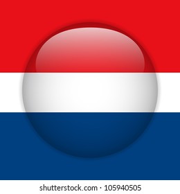 Vector - Netherlands Flag Glossy Button