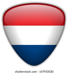 Vector - Netherlands Flag Glossy Button