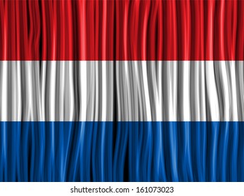 Vector - Netherlands Flag Wave Fabric Texture Background