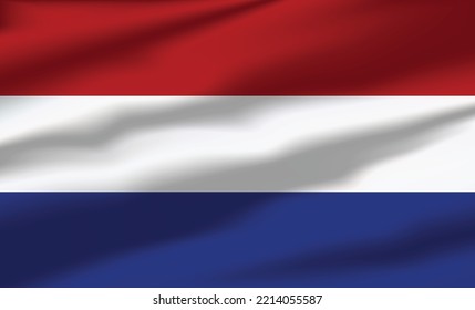 Bandera de los Países Bajos ondeando banderas de flujo realistas