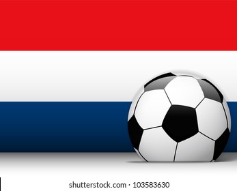 Vector - Netherlands Soccer Ball with Flag Background