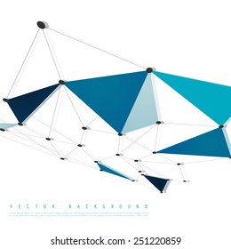Vector network background abstract polygon triangle. polygonal design geometrical