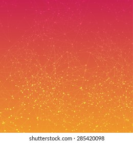 Vector network background abstract polygon triangle. polygonal design geometrical