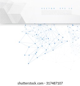 Vector network background abstract polygon triangle. polygonal design geometrical